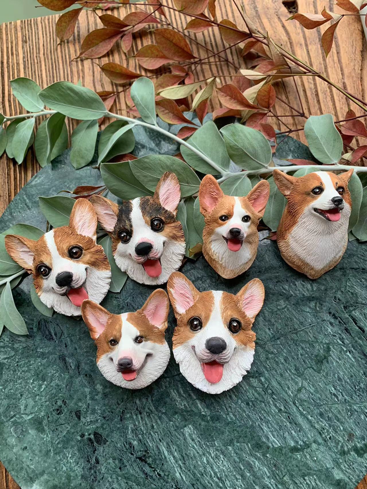 Corgi Portrait Car AC Vent Clip Plaster Diffuser