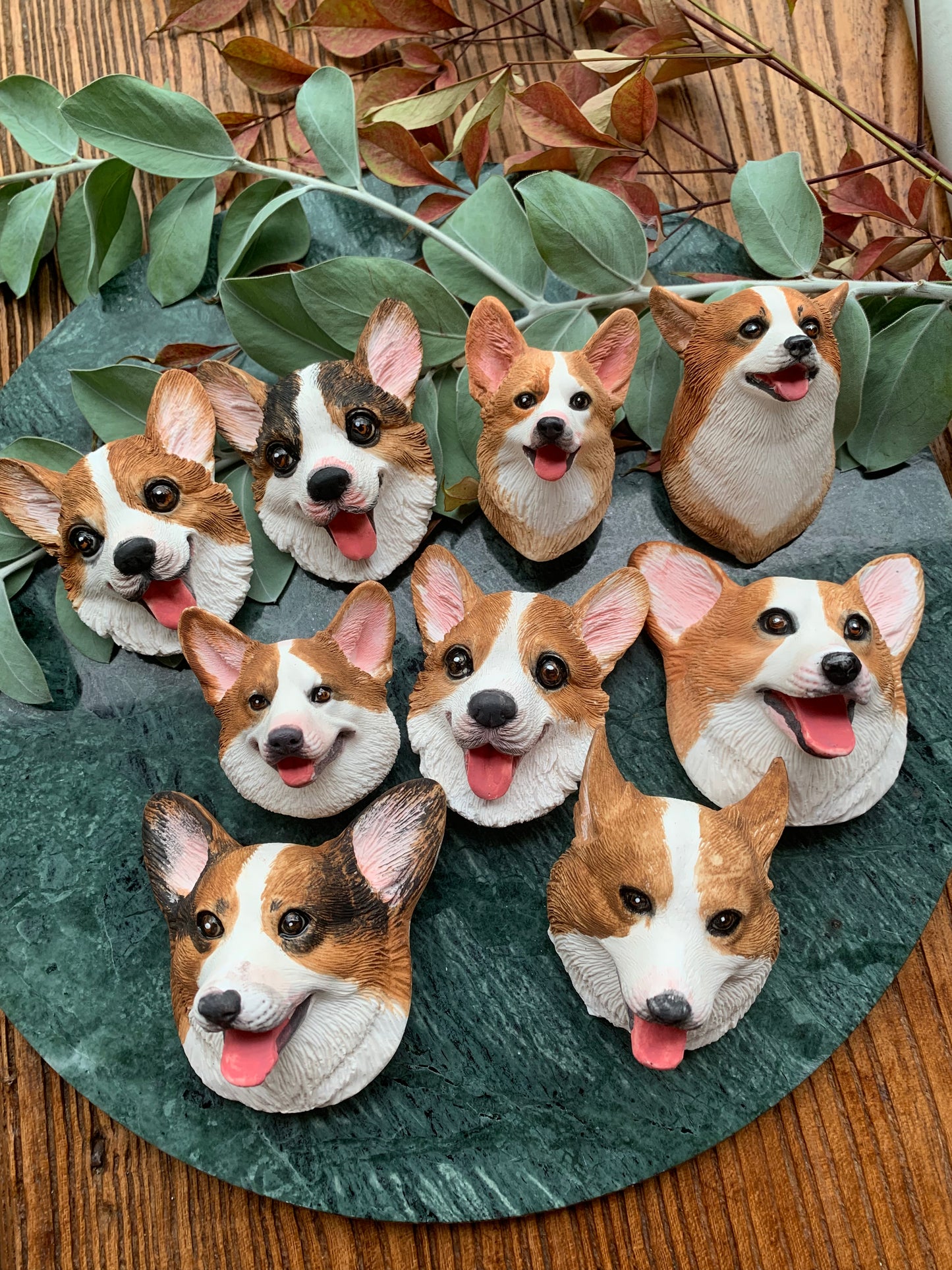 Corgi Portrait Car AC Vent Clip Plaster Diffuser
