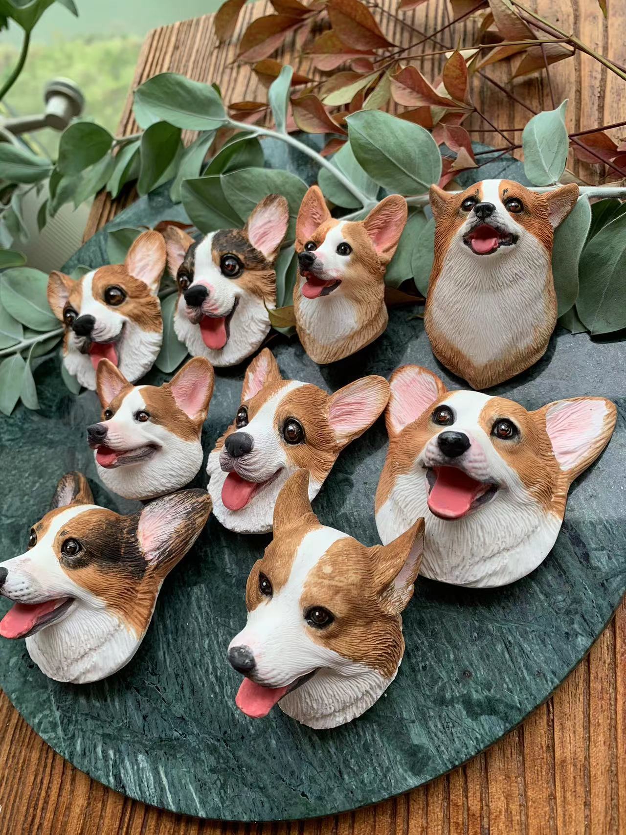 Corgi Portrait Car AC Vent Clip Plaster Diffuser