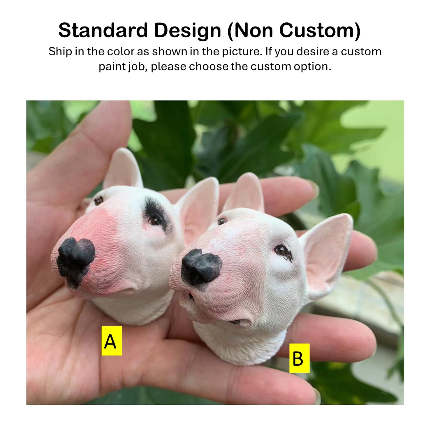 Bull Terrier Portrait Car AC Vent Clip Plaster Diffuser
