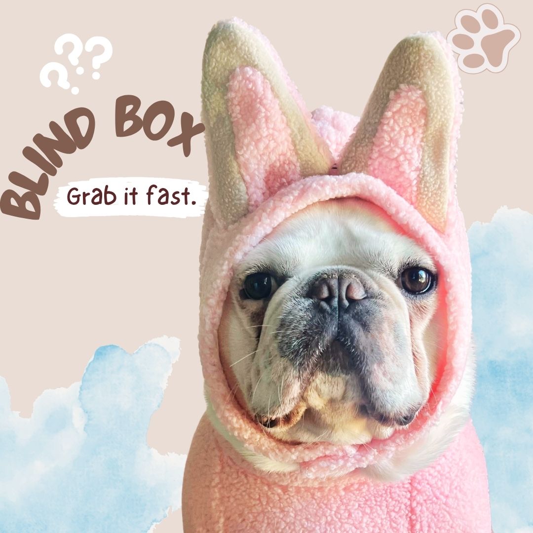 Blind Box Classic Bunny Pet Costume Dress Up for Halloween fit-frenchie.com Blind Box Classic Bunny Pet Costume Dress Up for Halloween fit-frenchie.com