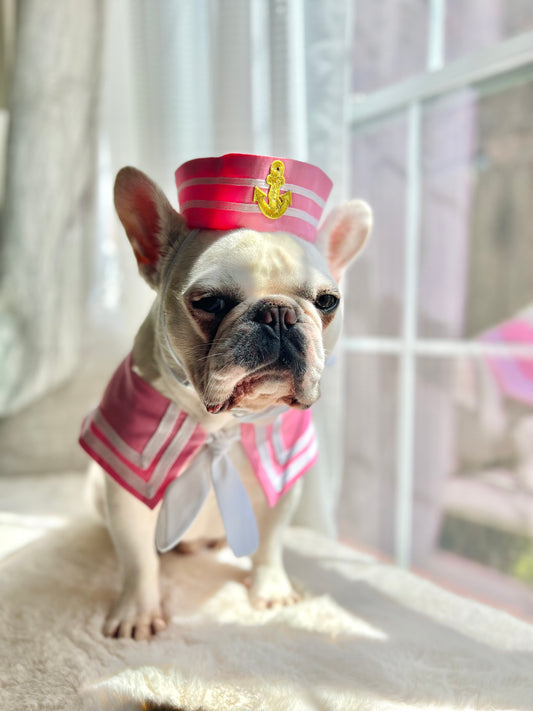 Halloween Deckhand Pink Sailor Bandana and Hat Costume