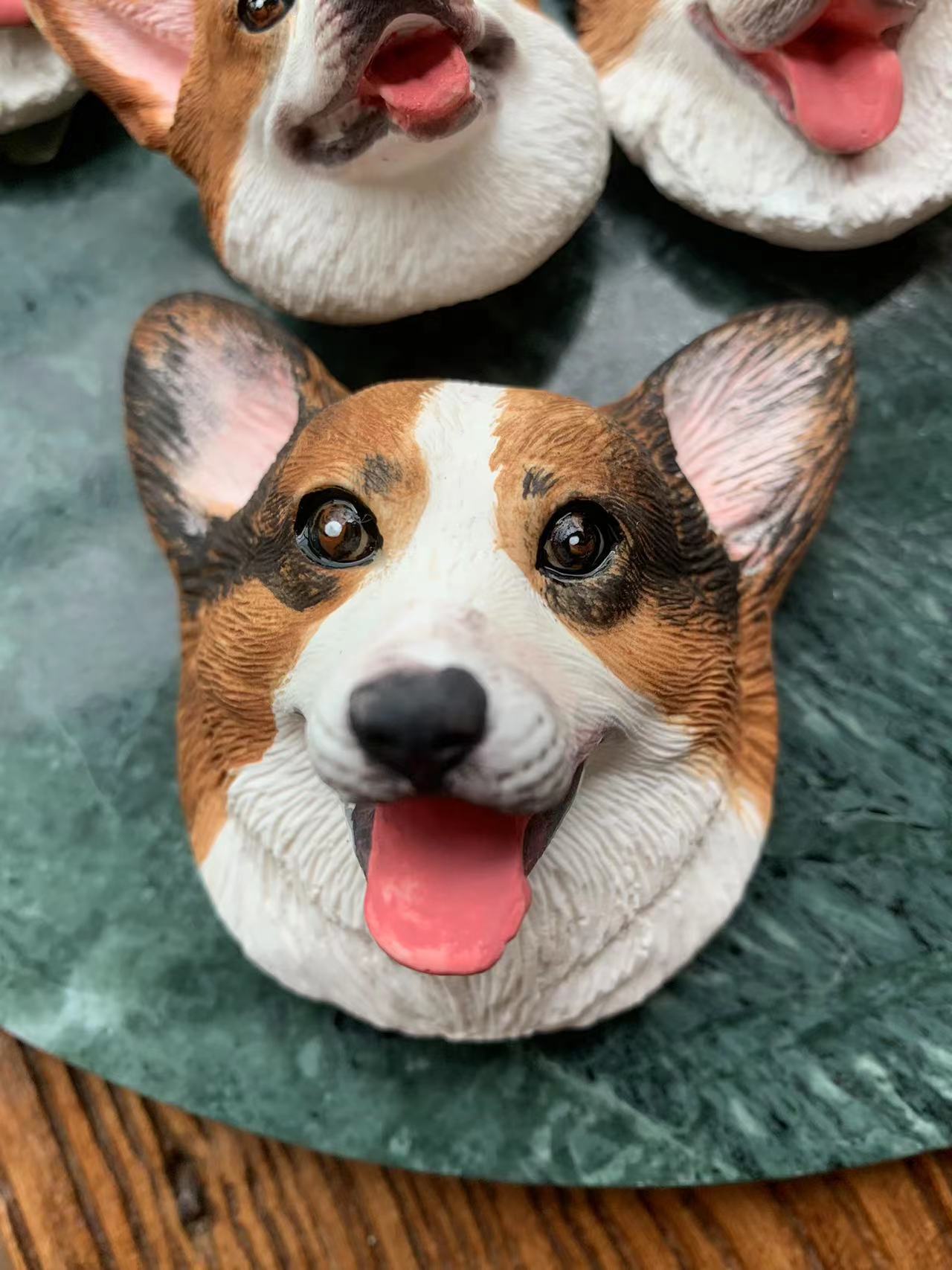 Corgi Portrait Car AC Vent Clip Plaster Diffuser
