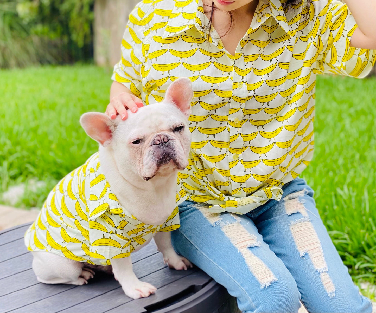 Banana Owner and Pet Matching Button Shirt / Bandana