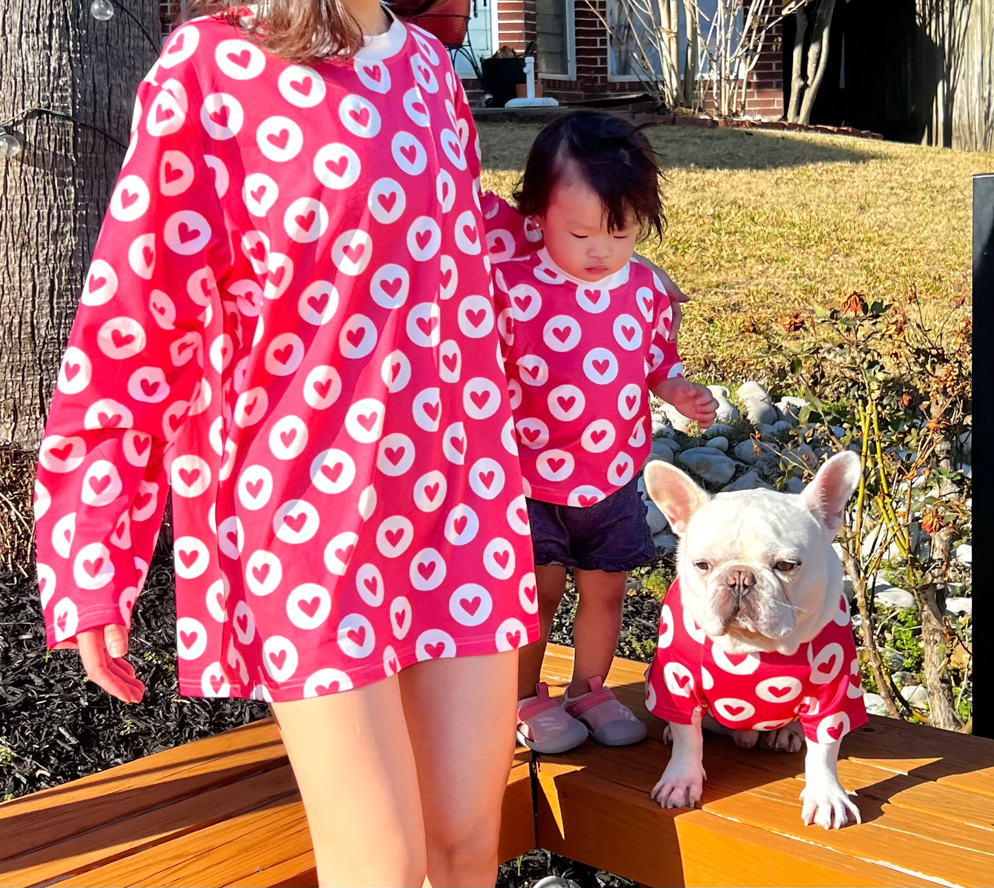 Valentine Heart Print Owner and Pet Matching Set