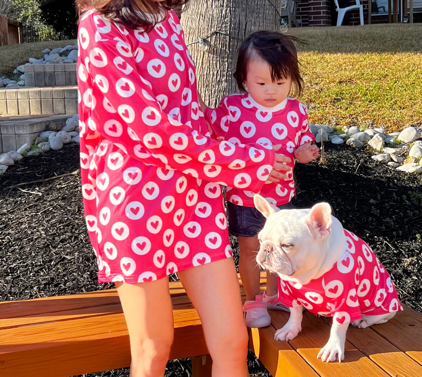 Valentine Heart Print Owner and Pet Matching Set