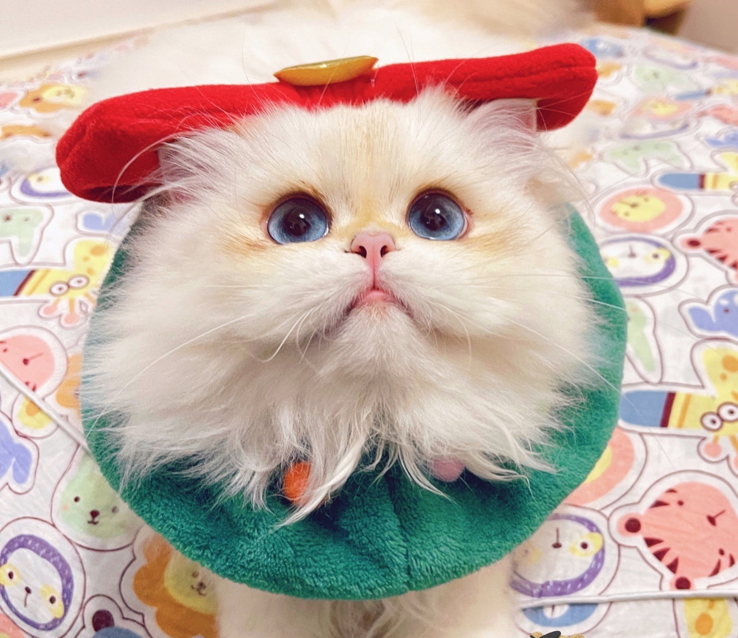 Christmas Tree Big Ribbon Bow Star Mascot Hat