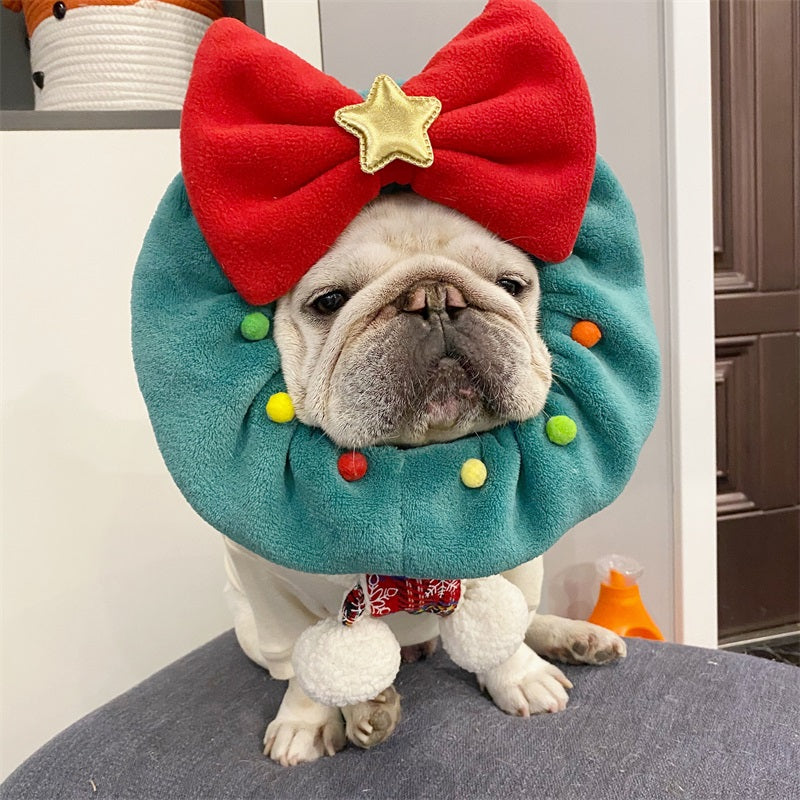 Christmas Tree Big Ribbon Bow Star Mascot Hat