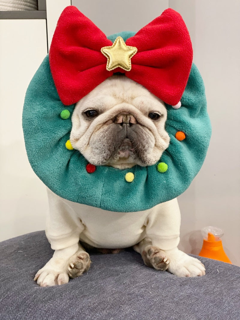 Christmas Tree Big Ribbon Bow Star Mascot Hat