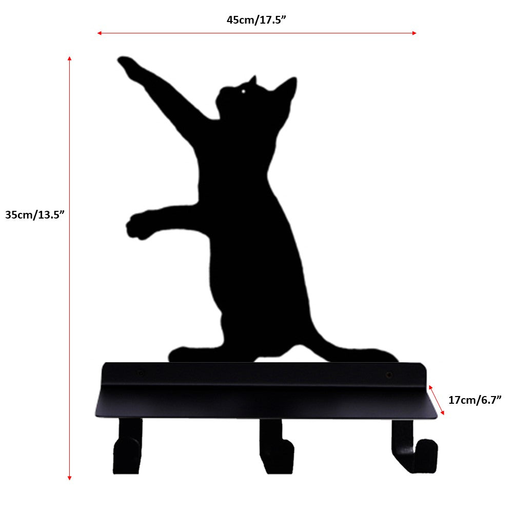 Cat Wall Hook with Shelf