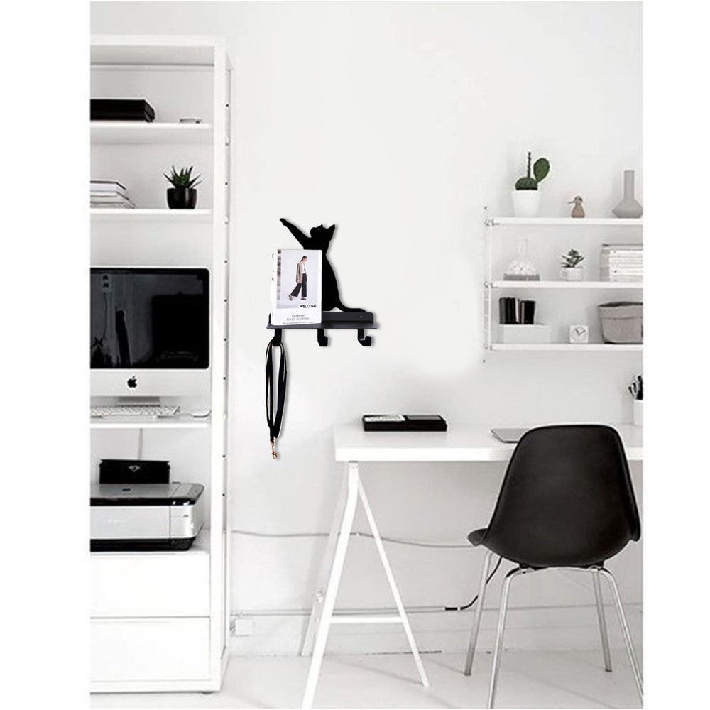 Cat Wall Hook with Shelf