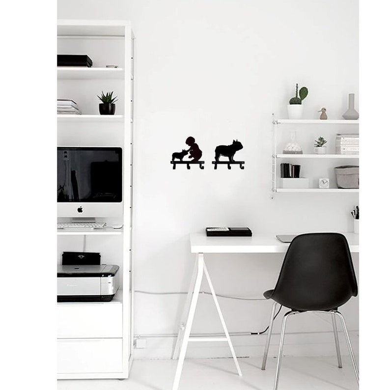 French Bulldog Frenchie Boston Terrier Side Profile Wall Hook