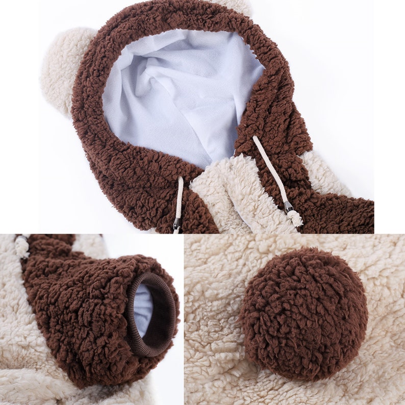 Teddy Bear Costume Hoodie for Big Dog