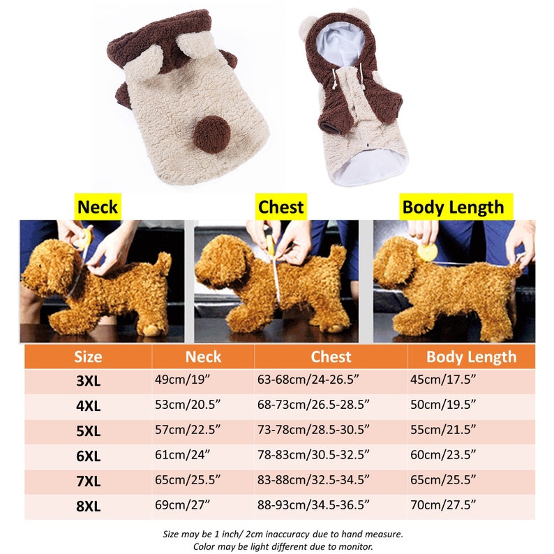 Teddy Bear Costume Hoodie for Big Dog