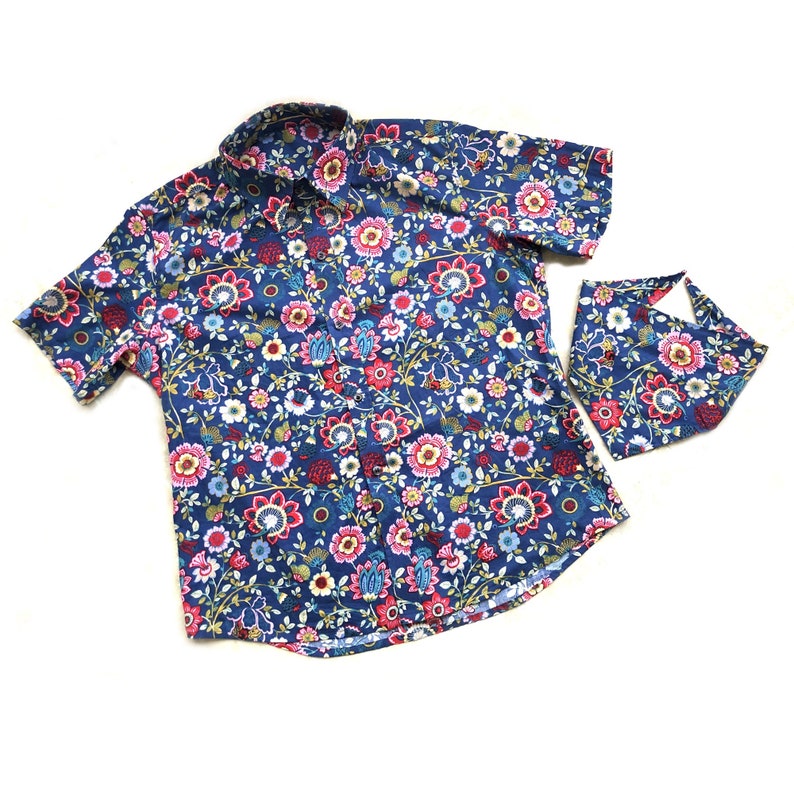 Tiki Bars Owner and Pet Matching Button Shirt / Bandana