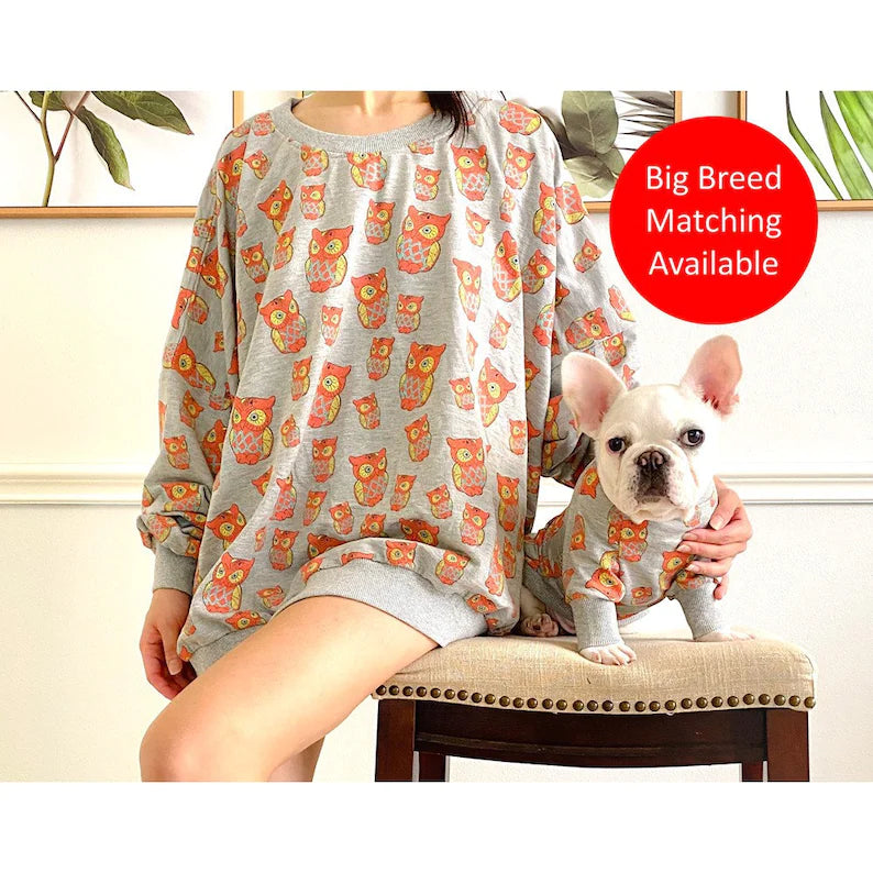 Night Owl Print Owner and Pet Owner Set