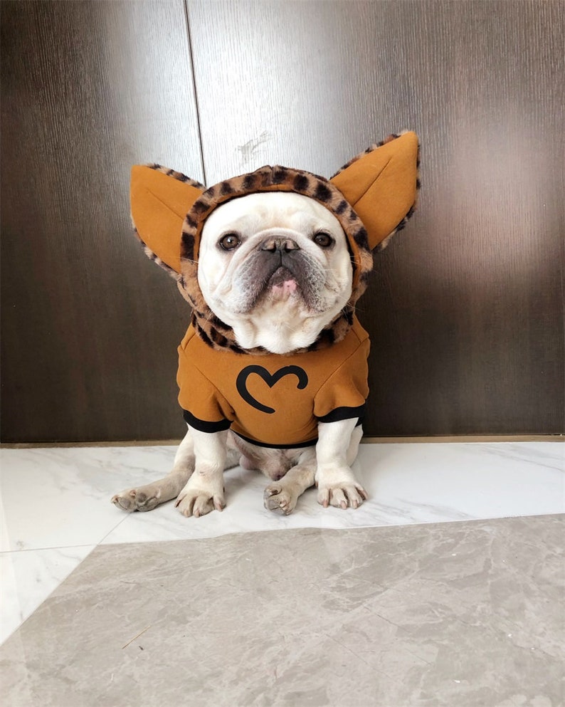 Dog Cat Pet Snow 3D Ears Cute Cozy Hoodie Sweater Holiday Fleece Chihuahua French Bulldog Golden Retrieval Apparel