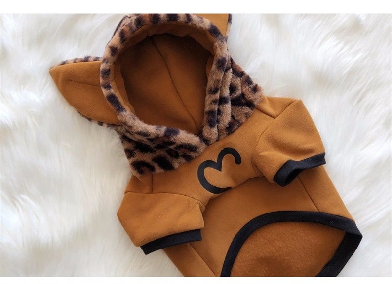 Dog Cat Pet Snow 3D Ears Cute Cozy Hoodie Sweater Holiday Fleece Chihuahua French Bulldog Golden Retrieval Apparel