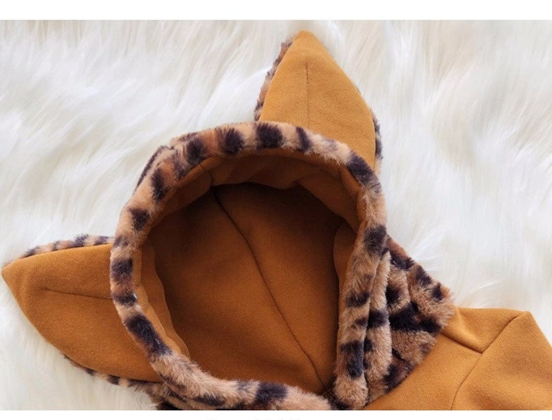 Dog Cat Pet Snow 3D Ears Cute Cozy Hoodie Sweater Holiday Fleece Chihuahua French Bulldog Golden Retrieval Apparel