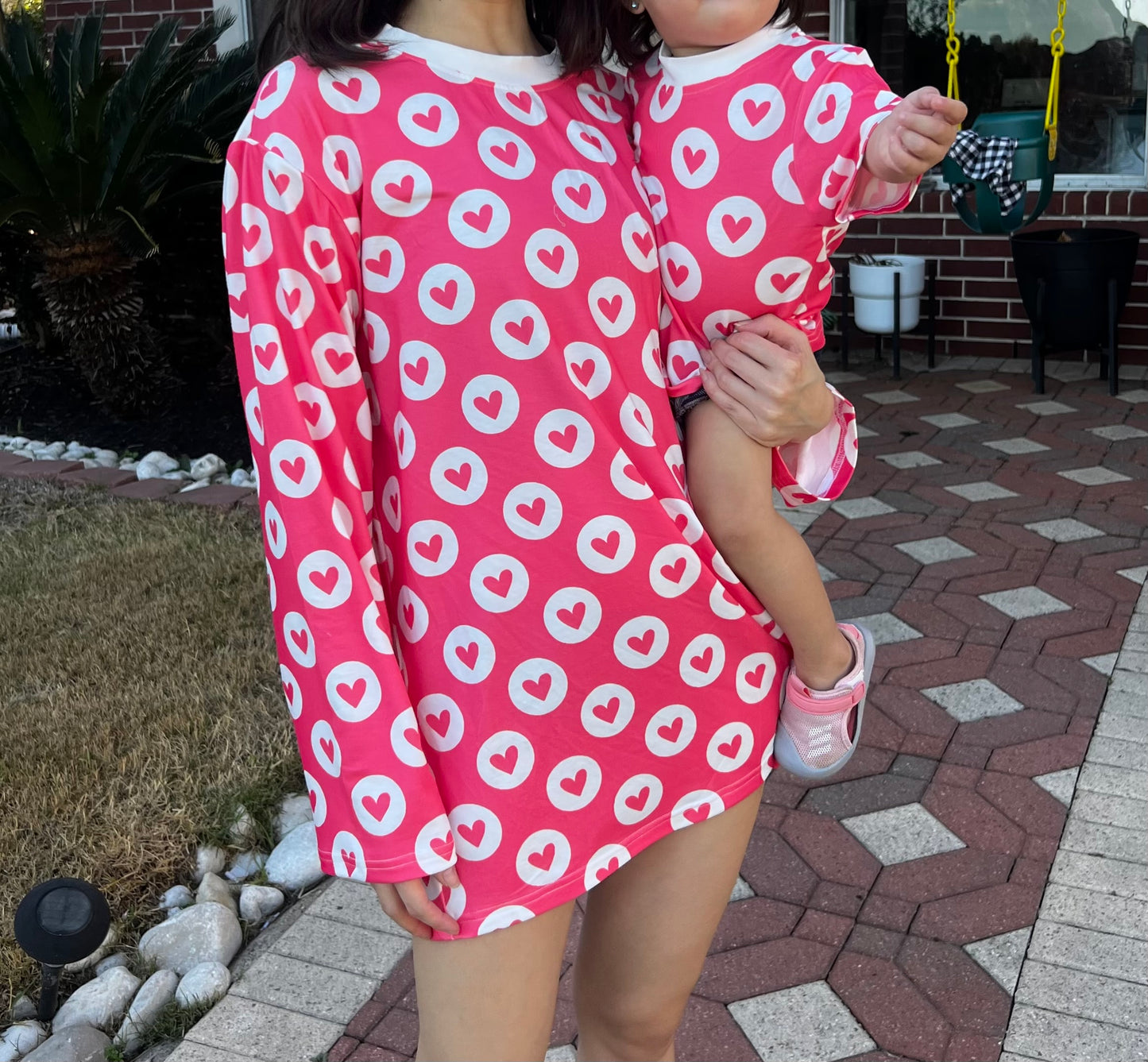 Valentine Heart Print Owner and Pet Matching Set