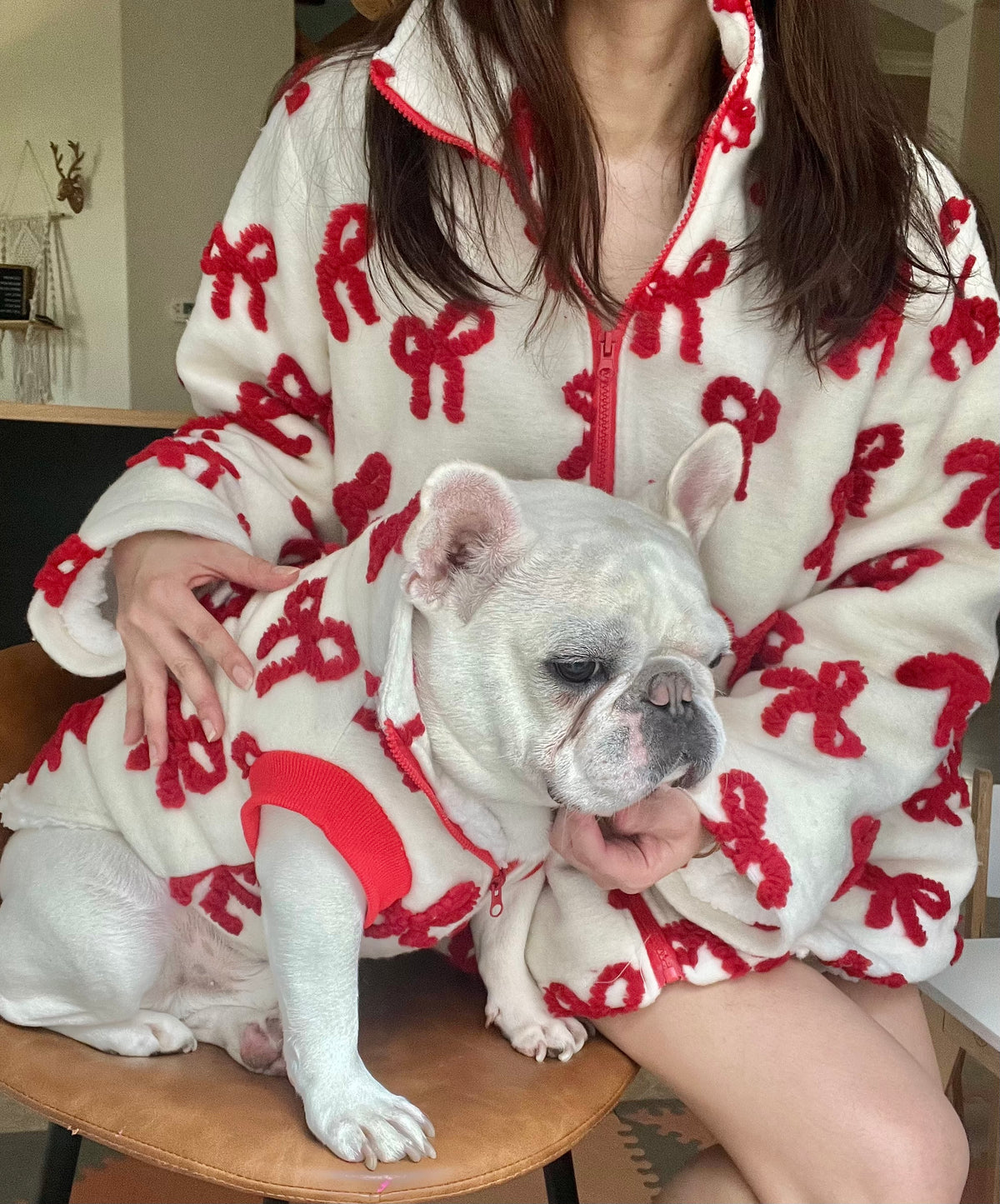 Red Cat Jacket Matching Red Bow Fleece Matching Jacket for Pet Cat Dog and Owner – fit ...