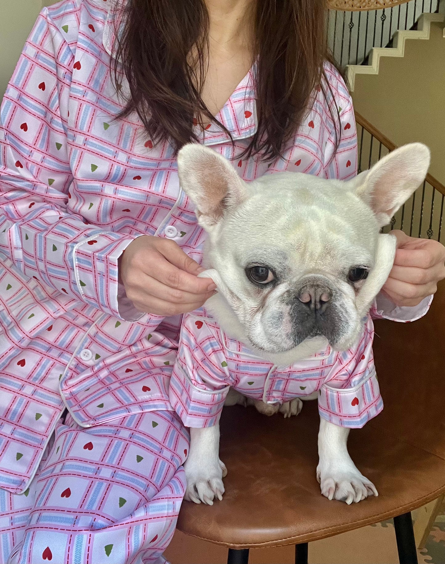 Sweet Heart Pet and Owner Family Matching Button Shirts