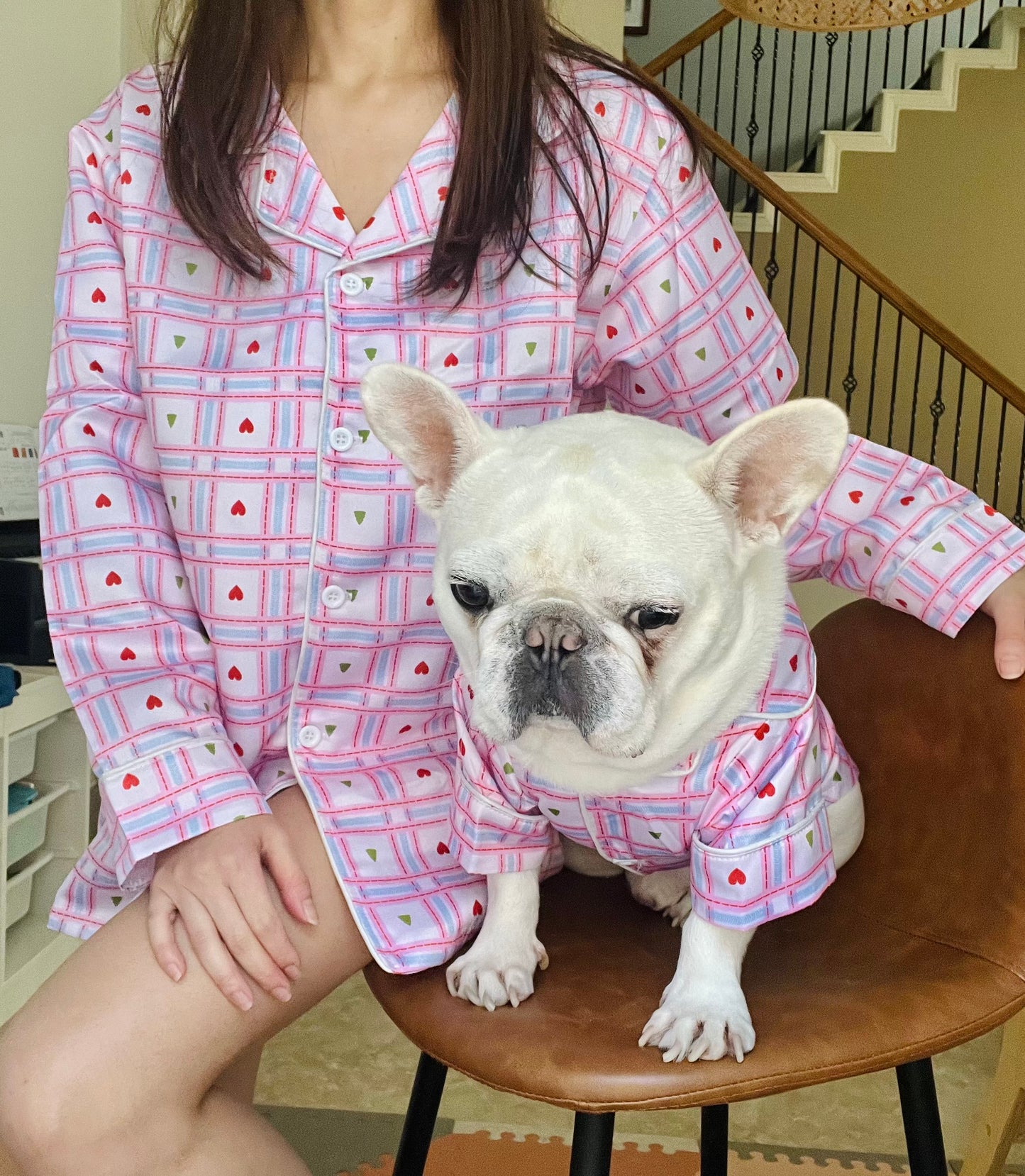 Sweet Heart Pet and Owner Family Matching Button Shirts