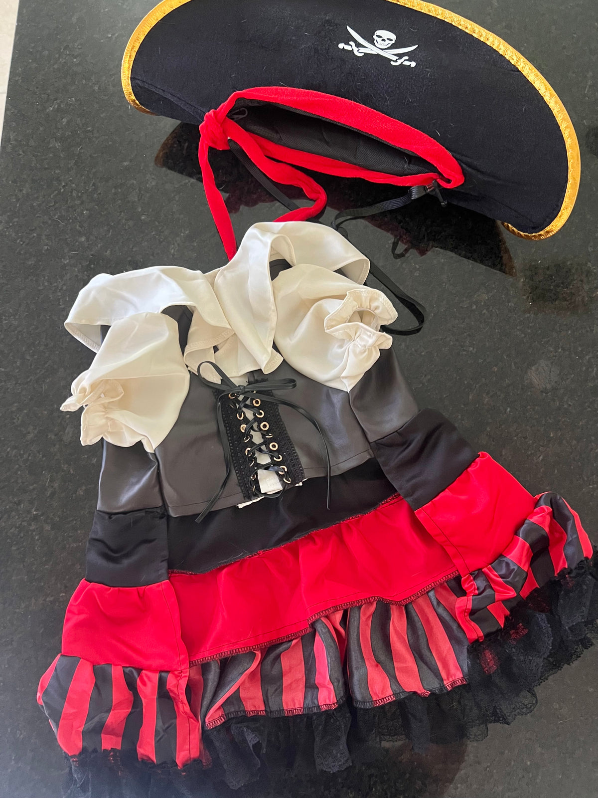 Carribean Pirate Dog Cat Pet Halloween Renaissance Corset Dress Costume