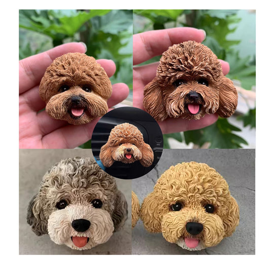 Poodle Goldendoodle Cavapoo Portrait Car AC Vent Clip Plaster Diffuser