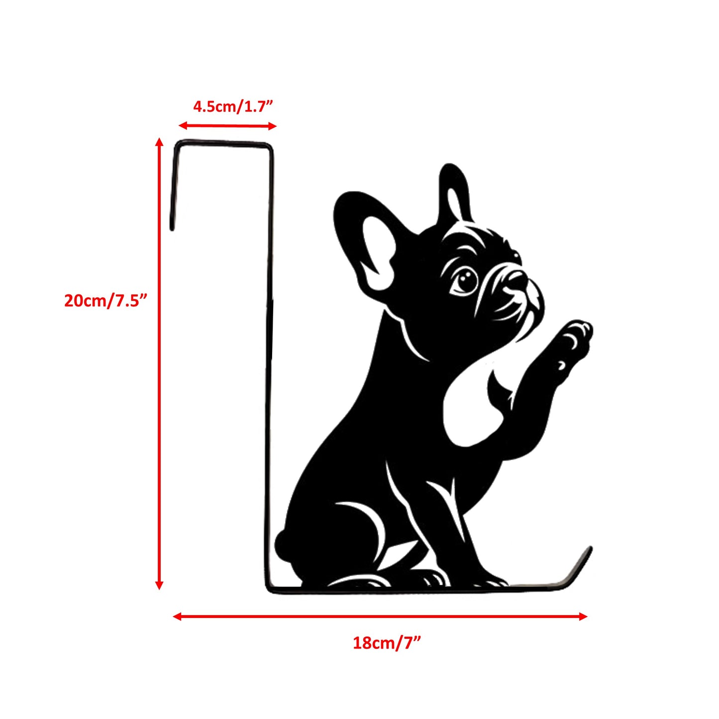 French Bulldog Yoga Frenchie Over The Door Single Hook