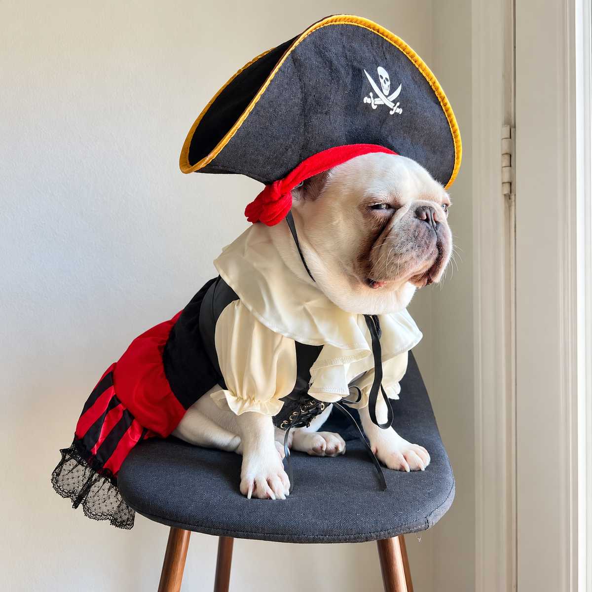 Carribean Pirate Dog Cat Pet Halloween Renaissance Corset Dress Costume