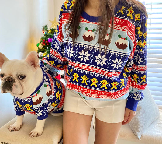 Christmas Dessert Pudding Owner and Pet Family Matching