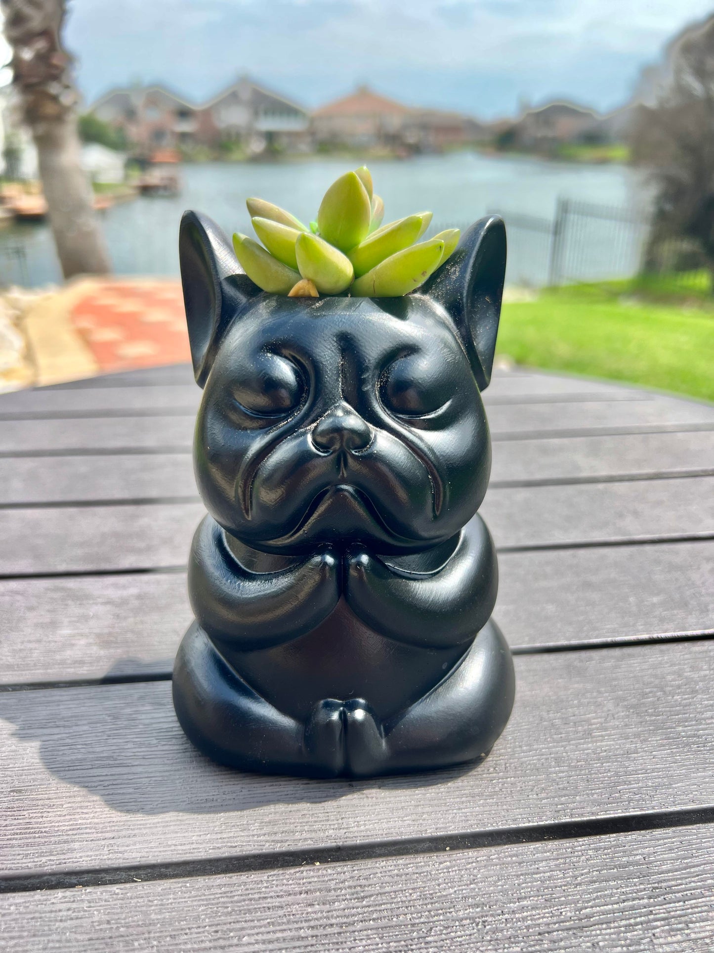 French Bulldog Vase Plant Flower Succulent Pot/ Pencil Holder