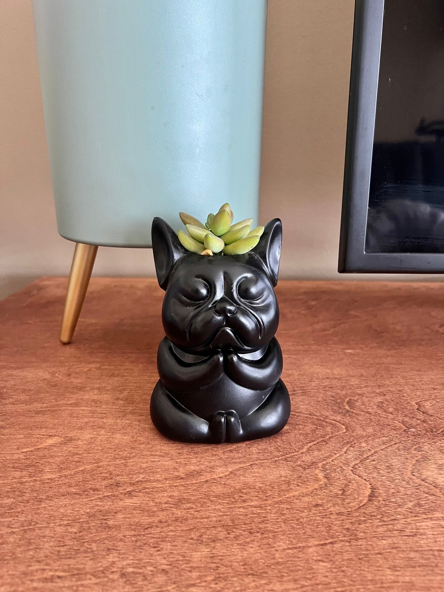French Bulldog Vase Plant Flower Succulent Pot/ Pencil Holder