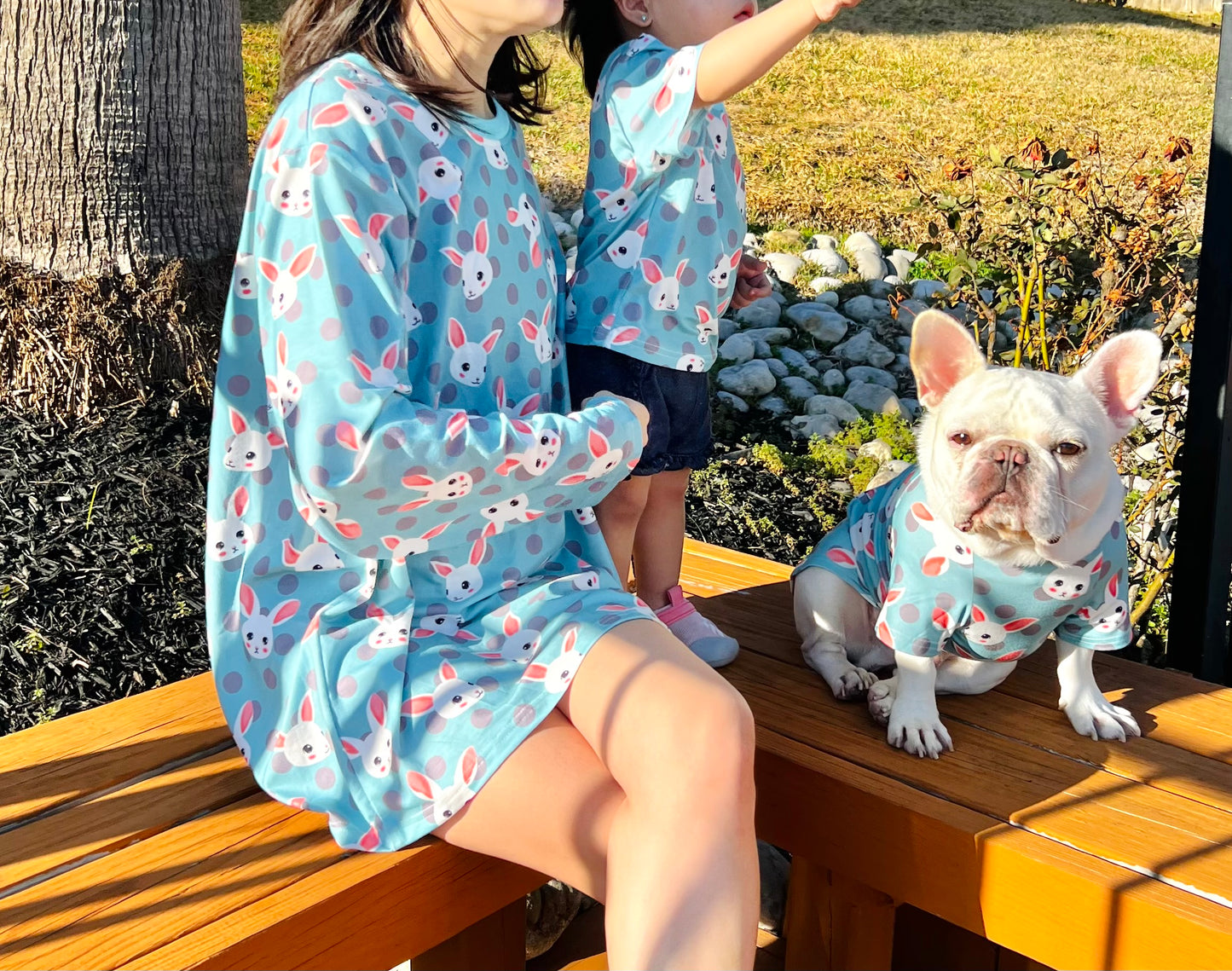 Spring Easter Bunny Owner and Pet Matching Set