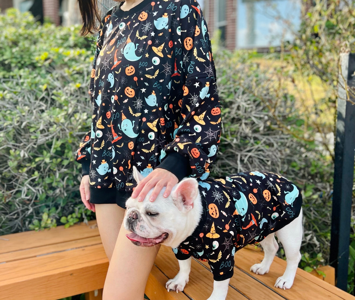 Halloween Spooky Ghost and Pumpkin Owner and Pet Matching Set