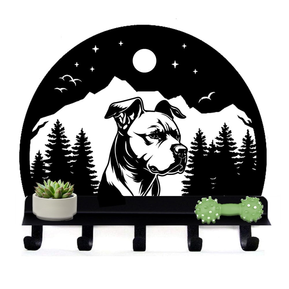 American Pit Bull Wall Hook with Shelf