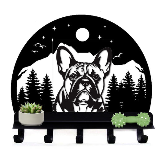 French Bulldog Wall Hook with Shelf