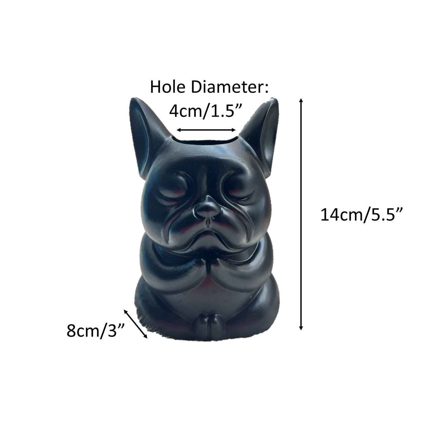 French Bulldog Vase Plant Flower Succulent Pot/ Pencil Holder