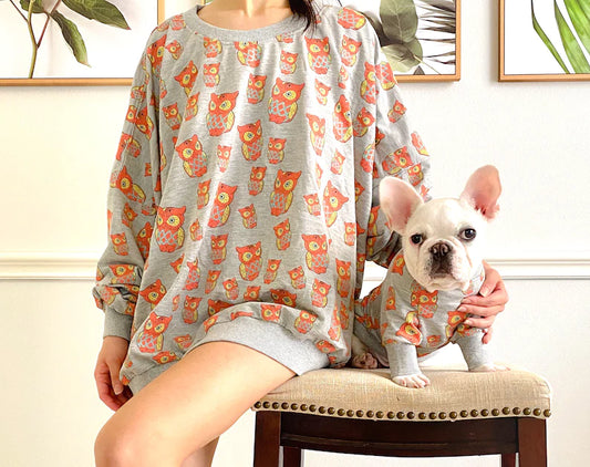 Night Owl Print Owner and Pet Owner Set