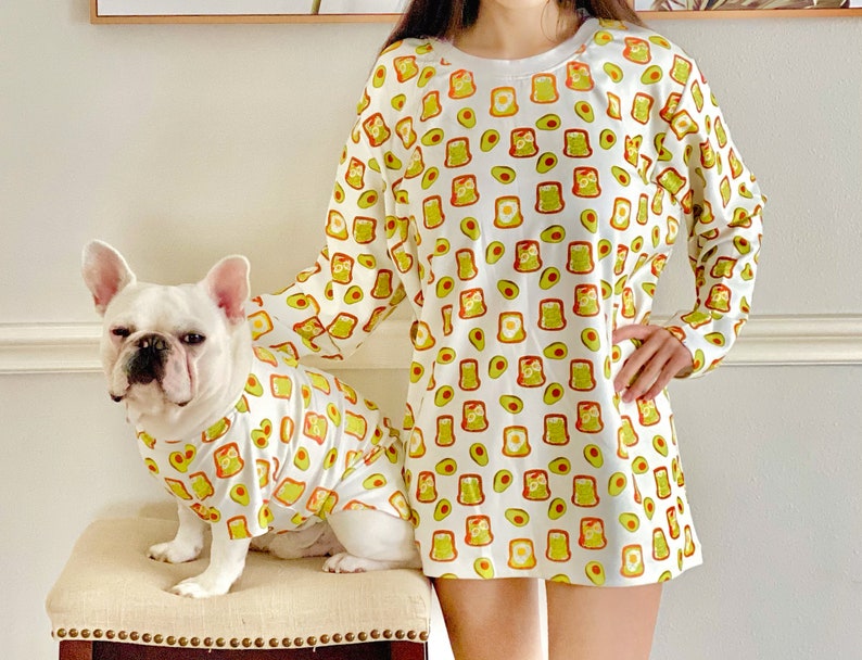 Avocado Breakfast Egg Toast Owner and Pet Family Matching Set