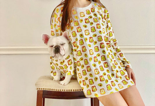 Avocado Breakfast Egg Toast Owner and Pet Family Matching Set