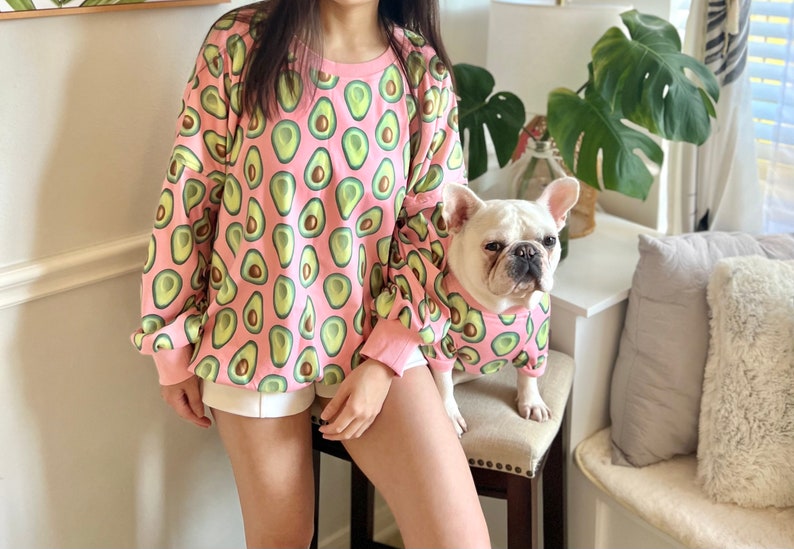 Avocado Print Owner and Pet Family Matching Set